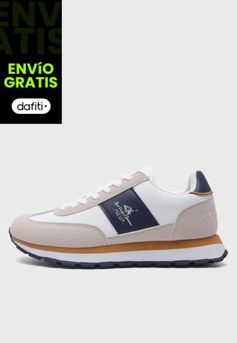 Tenis Lifestyle Blanco-Beige-Azul Royal County of Berkshire Polo Club Royal County of Berkshire Polo