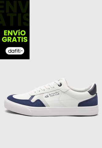 Tenis Lifestyle Blanco-Azul Navy Royal County of Berkshire Polo Club Royal County of Berkshire Polo