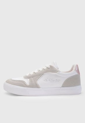 Tenis Lifestyle Blanco-Gris-Oro Rosa Royal County of Berkshire Polo Club