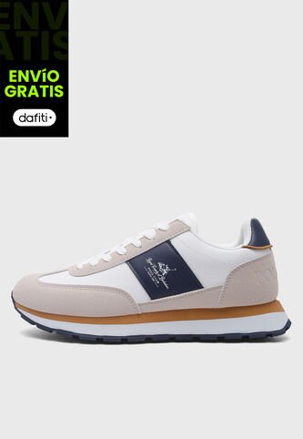 Tenis Lifestyle Blanco-Beige-Azul Royal County of Berkshire Polo Club Royal County of Berkshire Polo