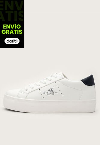 Tenis Lifestyle Blanco-Azul Navy Royal County of Berkshire Polo Club Royal County of Berkshire Polo