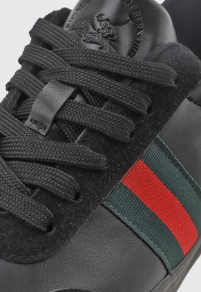 Tenis Lifestyle Negro-Verde Oscuro-Rojo Royal County of Berkshire Polo Club