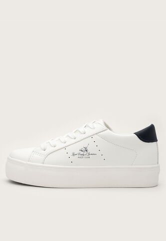 Tenis Lifestyle Blanco-Azul Navy Royal County of Berkshire Polo Club Royal County of Berkshire Polo