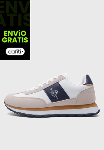 Tenis Lifestyle Blanco-Beige-Azul Royal County of Berkshire Polo Club Royal County of Berkshire Polo