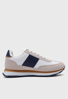 Tenis Lifestyle Blanco-Beige-Azul Royal County of Berkshire Polo Club