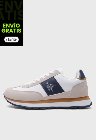 Tenis Lifestyle Blanco-Beige-Azul Royal County of Berkshire Polo Club Royal County of Berkshire Polo