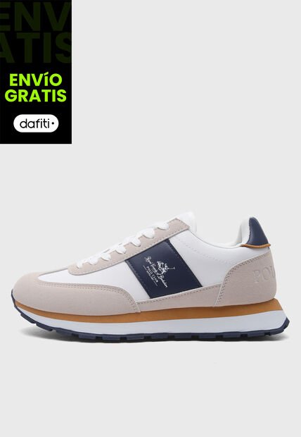 Tenis Lifestyle Blanco-Beige-Azul Royal County of Berkshire Polo Club
