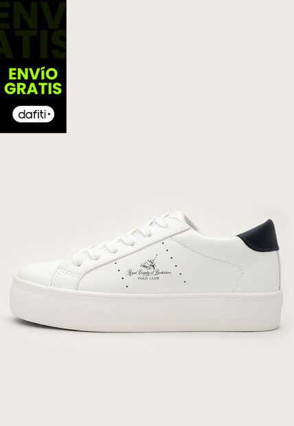 Tenis Lifestyle Blanco-Azul Navy Royal County of Berkshire Polo Club