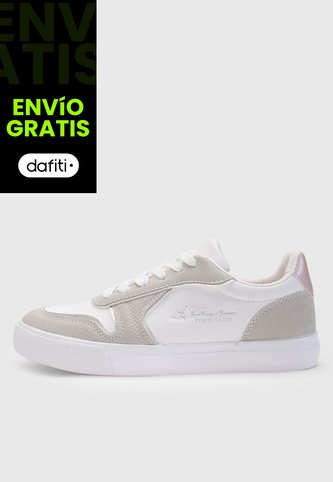 Tenis Lifestyle Blanco-Gris-Oro Rosa Royal County of Berkshire Polo Club Royal County of Berkshire Polo