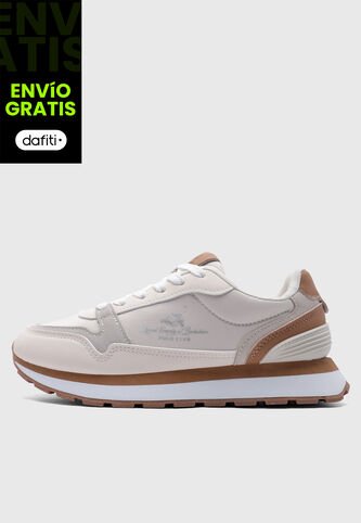 Tenis Beige-Café-Blanco Royal County of Berkshire Polo Club Royal County of Berkshire Polo