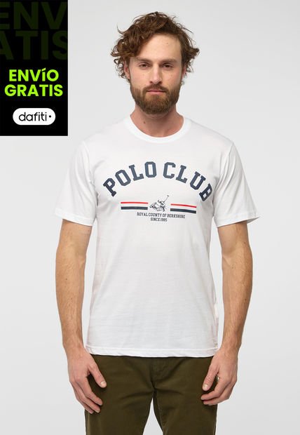 Camiseta Blanco-Azul Navy Royal County Of Berkshire Polo Club
