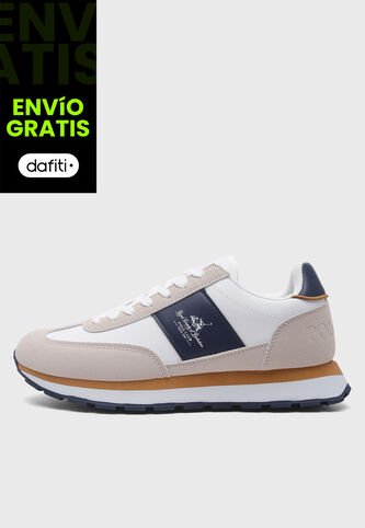 Tenis Lifestyle Blanco-Beige-Azul Royal County of Berkshire Polo Club Royal County of Berkshire Polo