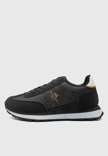 Tenis Lifestyle Negro-Blanco-Dorado Royal County of Berkshire Polo Club