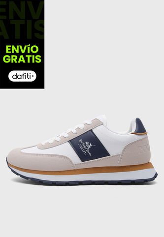 Tenis Lifestyle Blanco-Beige-Azul Royal County of Berkshire Polo Club Royal County of Berkshire Polo
