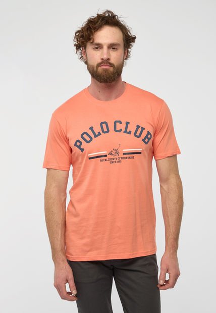 Camiseta Coral-Azul Navy Royal County Of Berkshire Polo Club