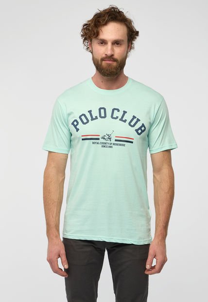 Camiseta Verde Menta-Azul Navy Royal County Of Berkshire Polo Club