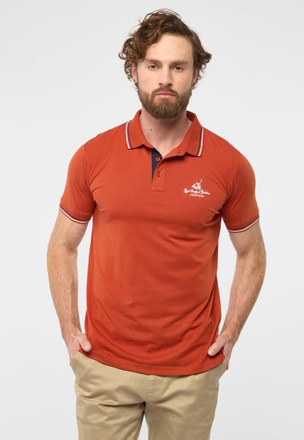 Camiseta Terracota-Azul Navy-Blanco Royal County Of Berkshire Polo Club