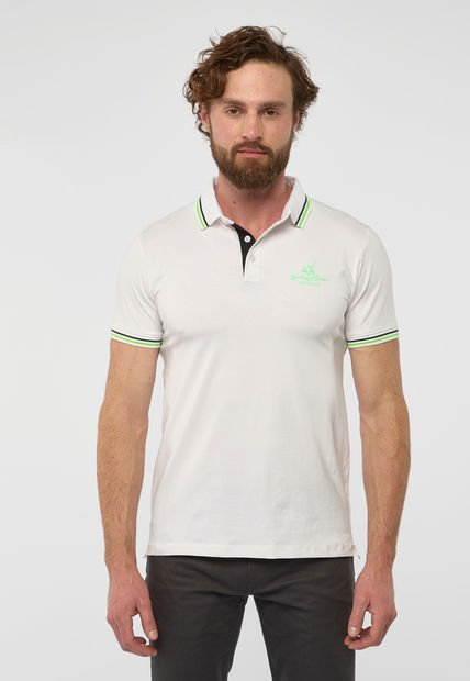 Camiseta Blanco-Negro-Verde Neón Royal County Of Berkshire Polo Club