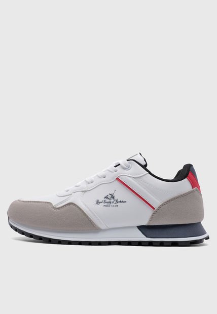 Tenis Blanco-Taupe-Azul Navy Royal County of Berkshire Polo Club