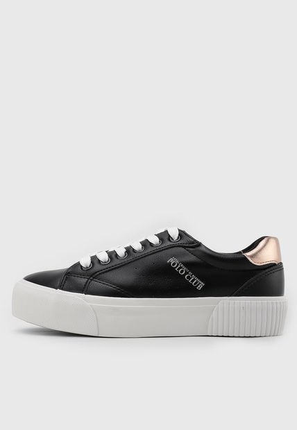 Tenis Lifestyle Negro-Blanco-Dorado Royal County of Berkshire Polo Club