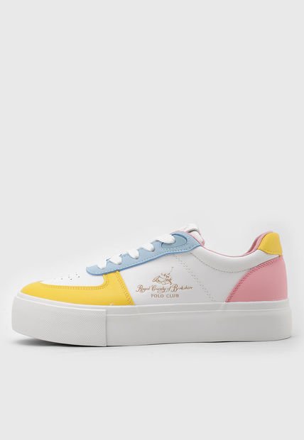 Tenis Lifestyle Blanco-Rosa-Amarillo Royal County of Berkshire Polo Club