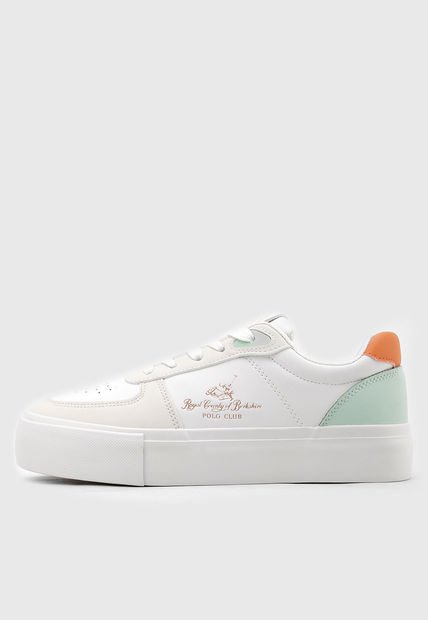 Tenis Lifestyle Blanco-Verde Menta-Naranja Royal County of Berkshire Polo Club
