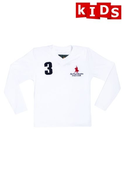 Camiseta Manga Larga Royal County Of Berkshire Polo CLub Niños Blanco