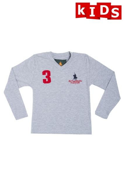 Camiseta Manga Larga Royal County Of Berkshire Polo CLub Niños Gris