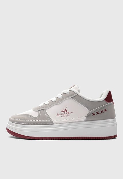 Tenis Lifestyle Blanco-Gris-Vinotinto Royal County of Berkshire Polo Club