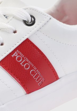 Tenis Lifestyle Blanco-Rojo-Azul Navy Royal County of Berkshire Polo Club