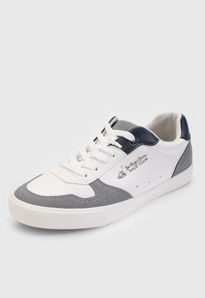 Tenis Lifestyle Blanco-Gris-Azul Royal County of Berkshire Polo Club