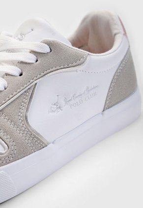 Tenis Lifestyle Blanco-Gris-Oro Rosa Royal County of Berkshire Polo Club