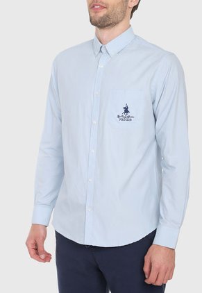 Camisa Azul Royal County Of Berkshire Polo Club