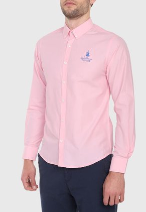 Camisa Rosa-Azul Royal County Of Berkshire Polo Club