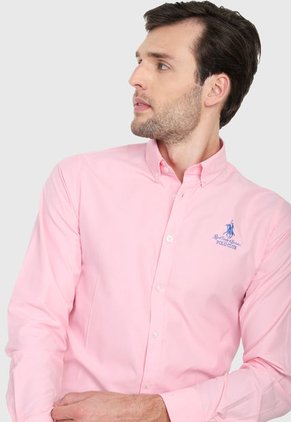 Camisa Rosa-Azul Royal County Of Berkshire Polo Club