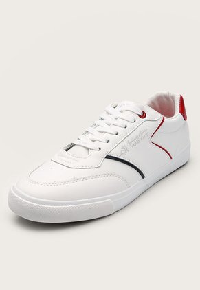 Tenis Lifestyle Blanco-Rojo-Azul Navy Royal County of Berkshire Polo Club