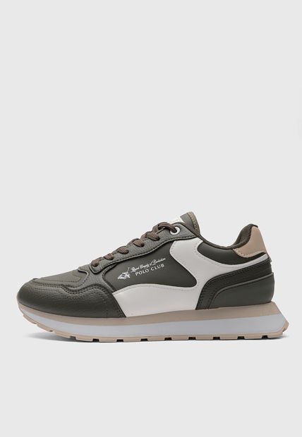 Tenis Lifestyle Verde Militar-Blanco-Beige Royal County of Berkshire Polo Club