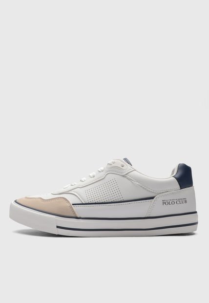Tenis Lifestyle Blanco-Beige-Azul Navy Royal County of Berkshire Polo Club