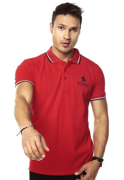 Camiseta roja con estampación – Polo Club