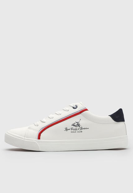 Tenis Lifestyle Blanco-Rojo-Azul Navy Royal County of Berkshire Polo Club