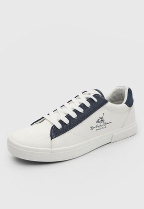 Tenis Lifestyle Blanco-Azul Navy Royal County of Berkshire Polo Club