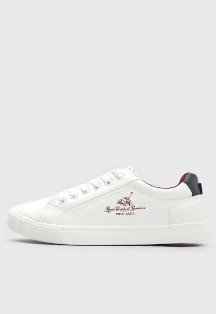 Tenis Lifestyle Blanco-Vino Tinto-Azul Navy Royal County of Berkshire Polo Club