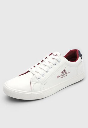 Tenis Lifestyle Blanco-Vino Tinto-Azul Navy Royal County of Berkshire Polo Club