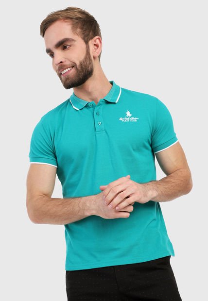 Polo Azul Turquesa-Blanco Royal County of Berkshire Polo Club