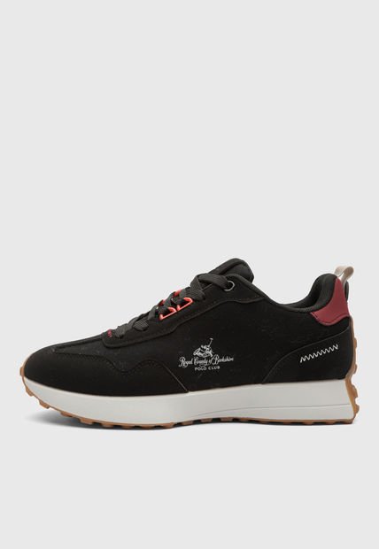 Tenis Lifestyle Negro-Blanco-Rojo Royal County of Berkshire Polo Club