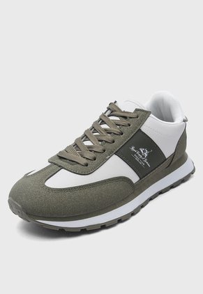 Tenis Lifestyle Verde Oliva-Gris Claro-Blanco Royal County of Berkshire Polo Club