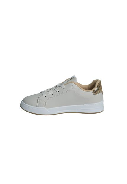 Tenis Polo Club Mujer Beige/Gold