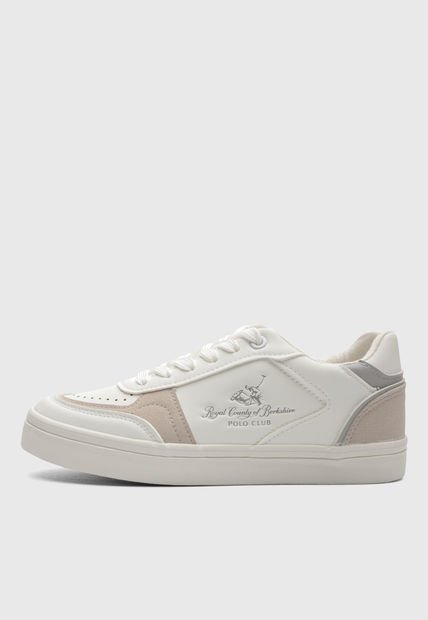 Tenis Lifestyle Blanco-Taupe-Gris Royal County of Berkshire Polo Club