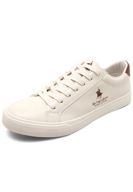 Tenis Blancos Polo Club Zapatos Tenis Blanco-Café Royal County Of