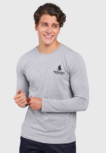 Camiseta Manga Larga Gris Royal County of Berkshire Polo Club